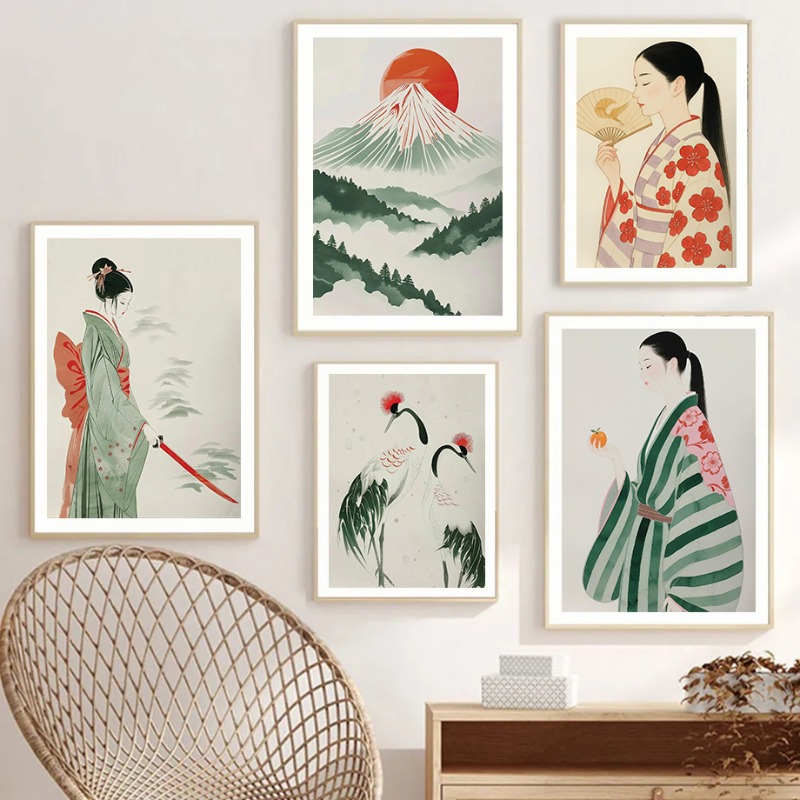 Mount Fuji & Crane Japanese Wa - Japanese Traditional Lifestyle recension och pris